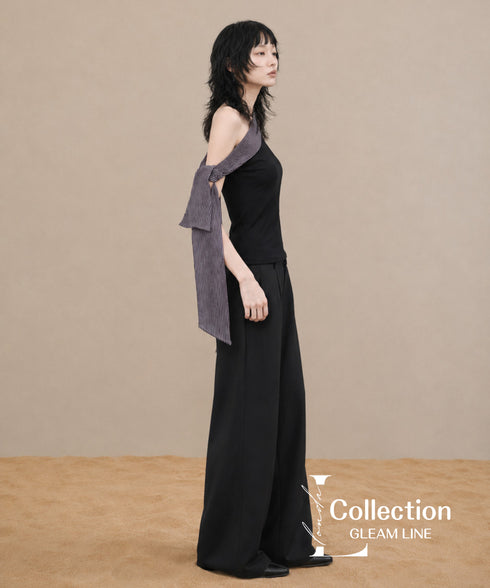 Twist Shoulder Drape Top