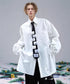 Oversized Label Tie Shirt