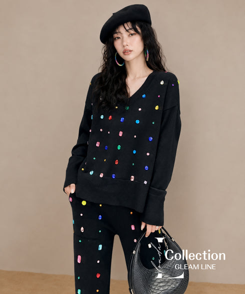 Colorful Bijou Top & Pants