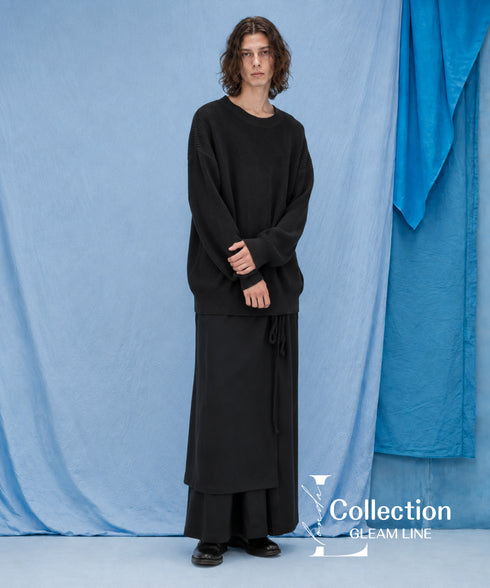 Layered Irregular Wide Pants