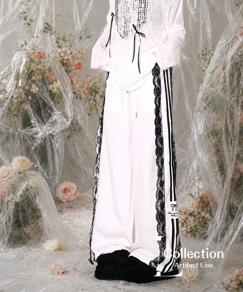 Lace Line Track Pants
