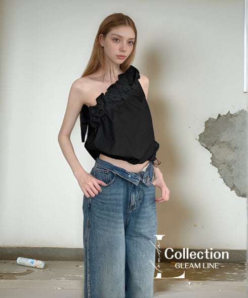 Floral Twist One Shoulder Top