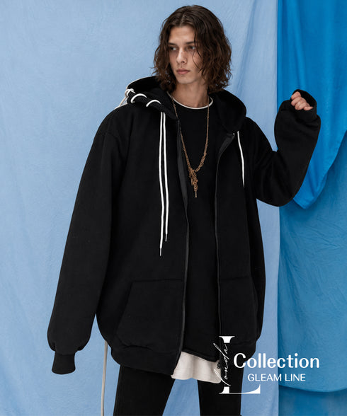 Spindle Cord Zip Hoodie
