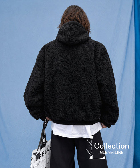 Volume Boa Zip Hoodie Coat
