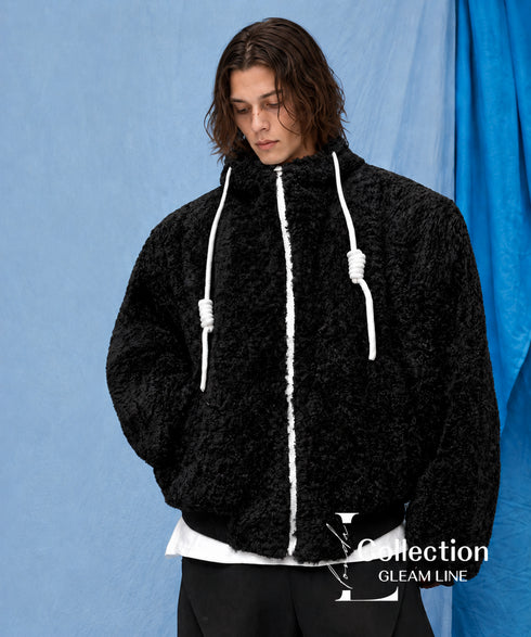 Volume Boa Zip Hoodie Coat
