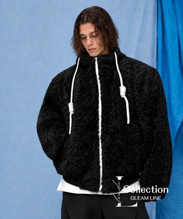 Volume Boa Zip Hoodie Coat