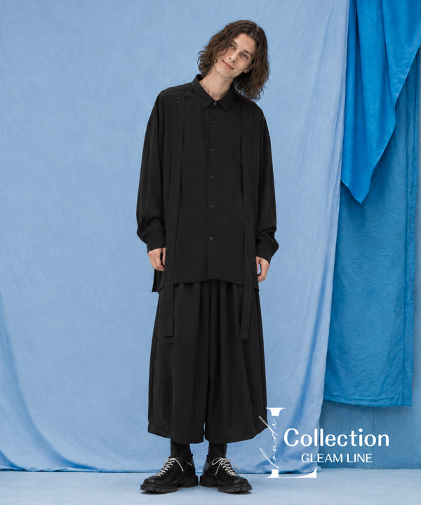 Gathered Wide Cropped Pants