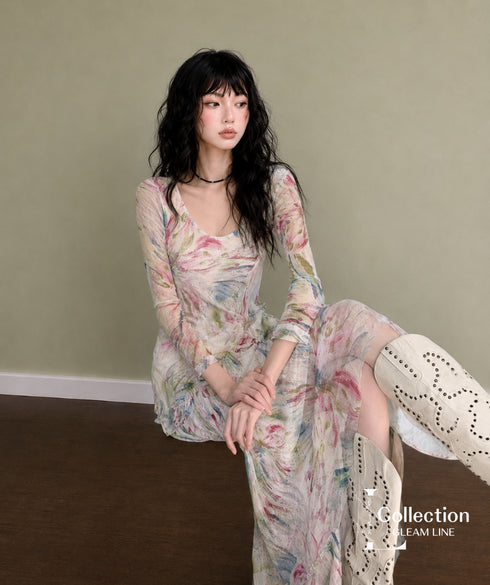 Asymmetric Mesh Dress