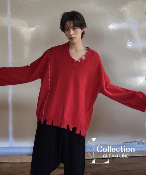 Irregular Hole Sweater