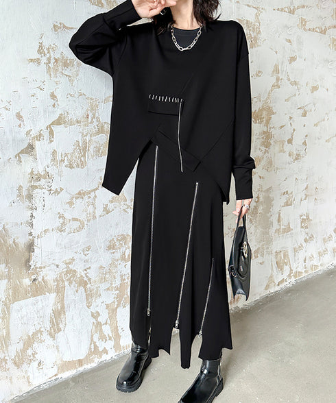 Chain Flap Asymmetry Sweatshirt