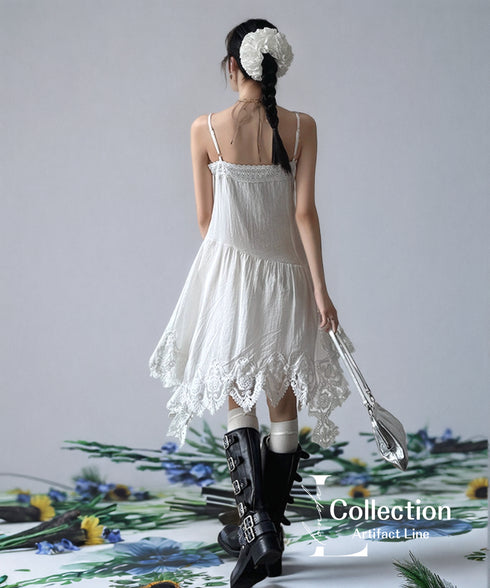 Gathered Hood Panel Dress