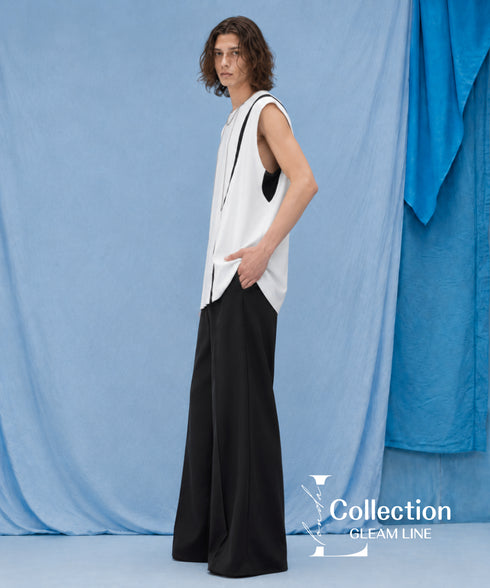 Bicolor Slit Sleeveless Top