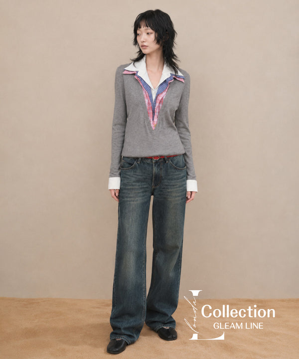 Multi Layered Collar Knit Top
