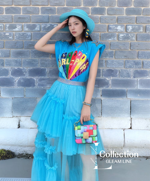 Colorful Pop Top & Skirt