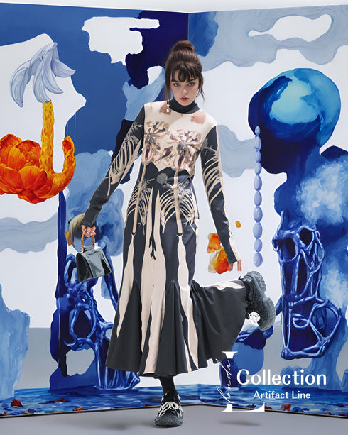 Botanical Flow Long Dress