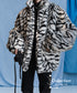Snow Tiger Pattern Fur Coat