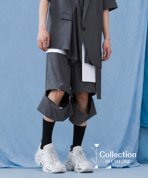 Layered Zip Block Shorts