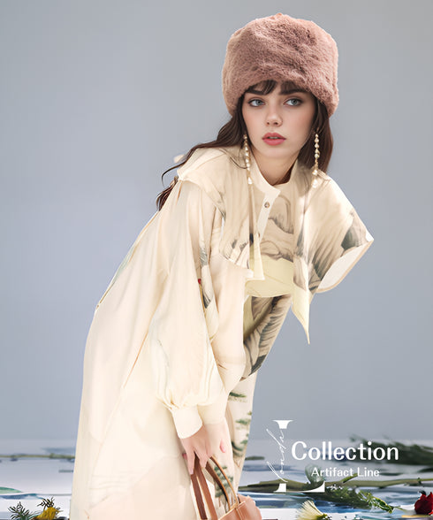 Landscape Print Flare Dress