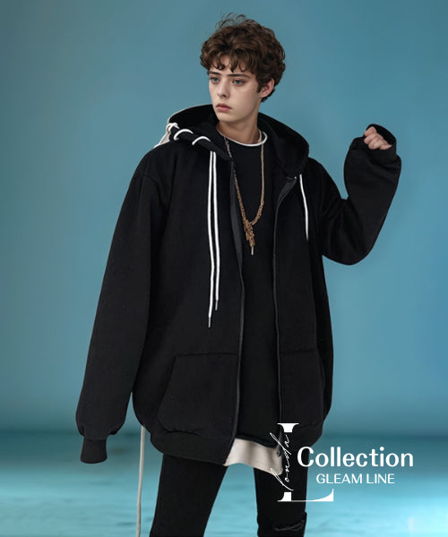 Spindle Cord Zip Hoodie