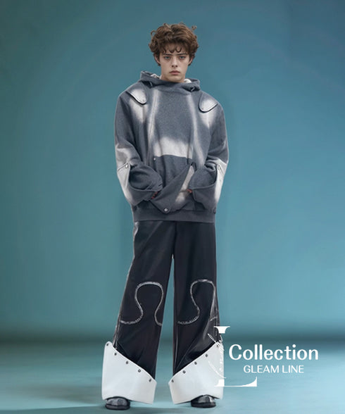 Tie-dye Shoulder Pad Hoodie