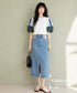 Blocking Puff Sleeve Top