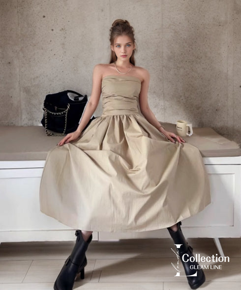 Bare Top Flare Dress