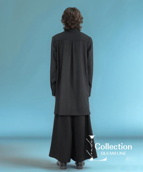 Diagonal Button Loose Long Shirt