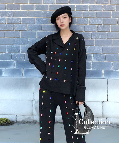 Colorful Bijou Top & Pants