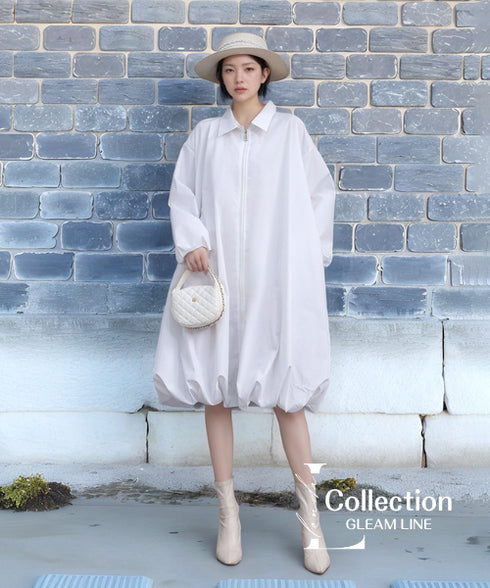 Zip-up Balloon Dress