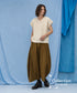 Volume Tuck Cropped Wide Pants