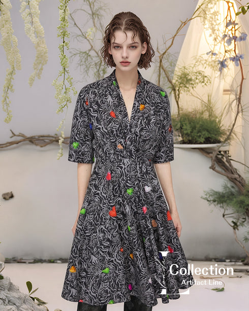 Heart Pattern Jungle Dress