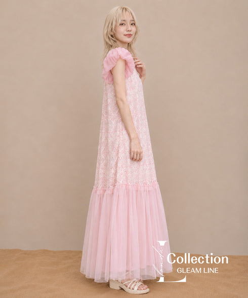 Floral Lace Tiered Dress