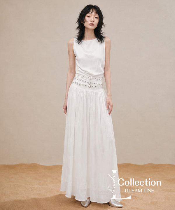 Eyelet Belt Dress