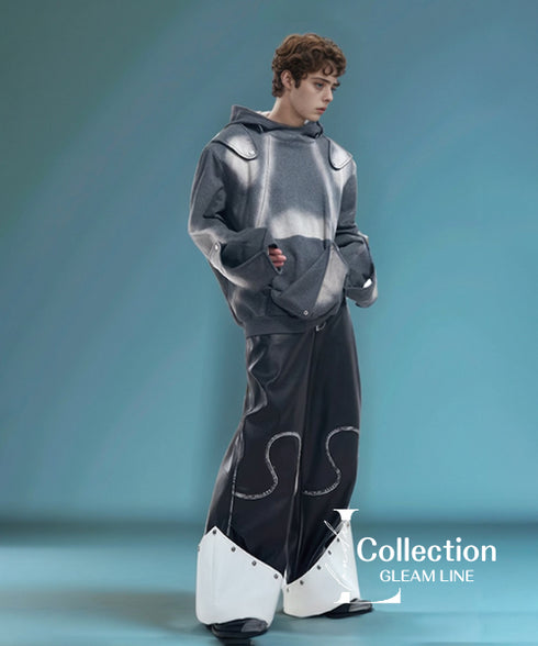 Tie-dye Shoulder Pad Hoodie