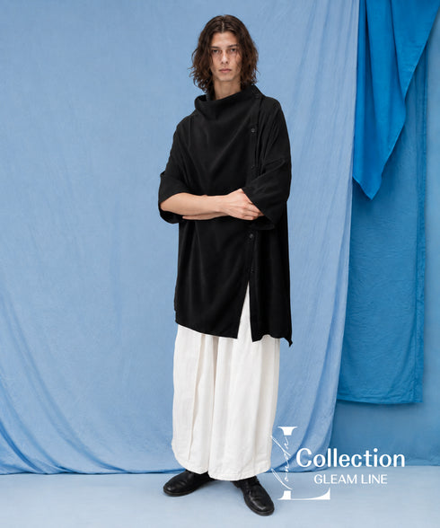 Side Button High Neck Shirt