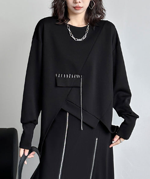 Chain Flap Asymmetry Sweatshirt