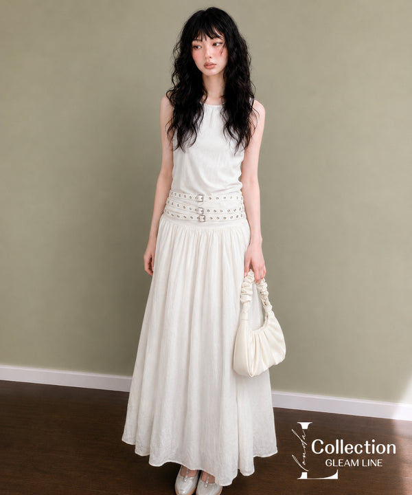 Eyelet Belt Dress