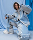 Gradient Panel Hoodie&Wide Pants Co-ord