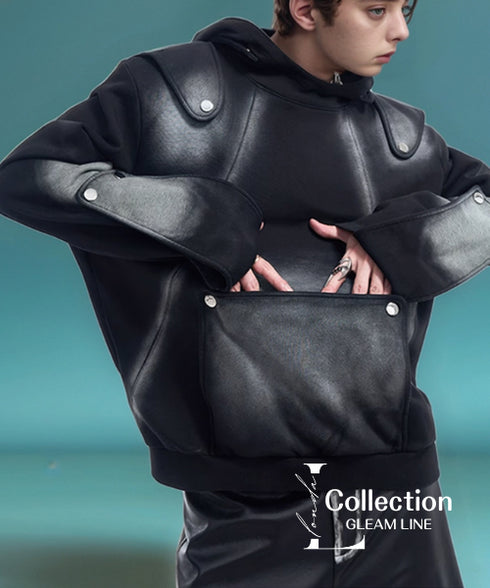 Tie-dye Shoulder Pad Hoodie