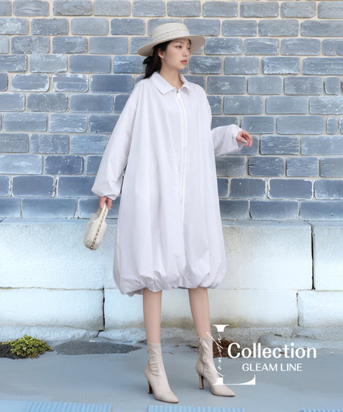 Zip-up Balloon Dress
