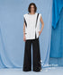 Bicolor Slit Sleeveless Top