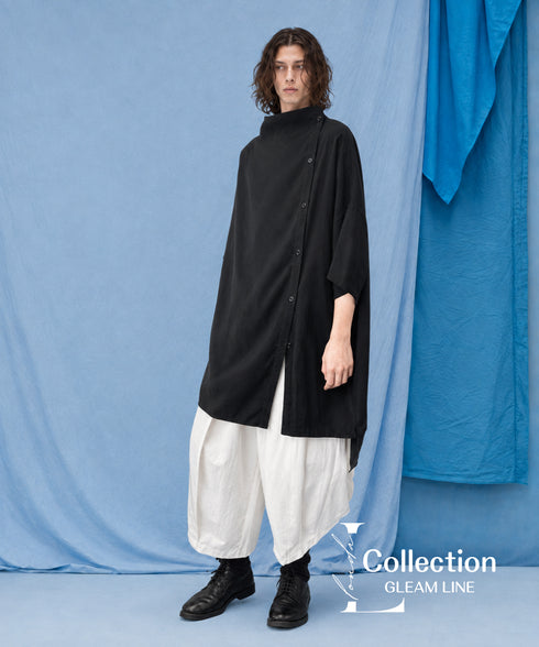 Side Button High Neck Shirt