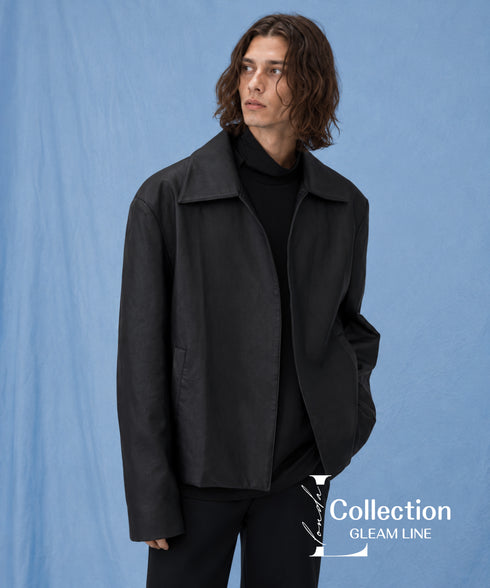 Buttonless Faux Leather Jacket