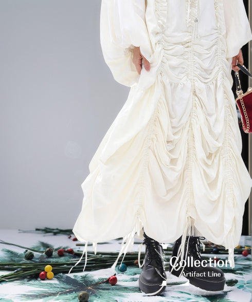Draw Shirring Dress