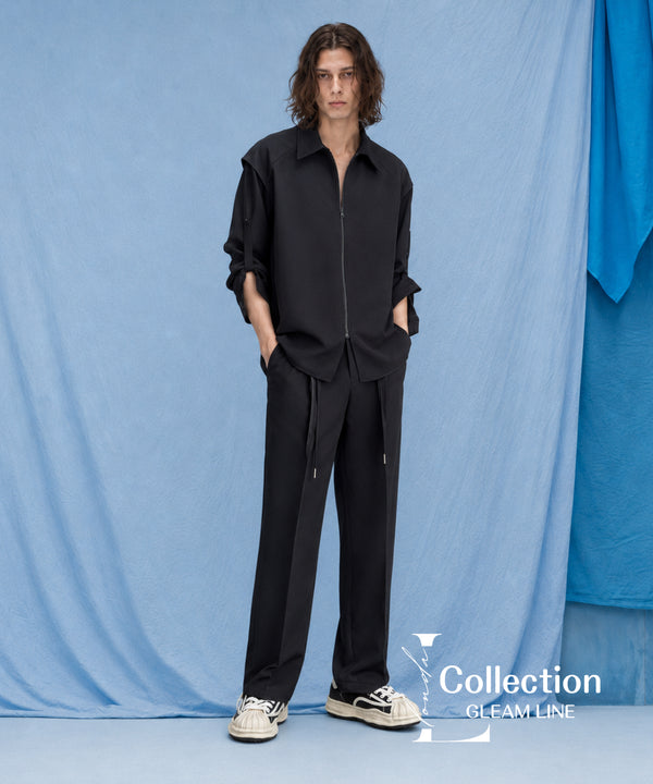 Zipper Sleeve Relaxed Set