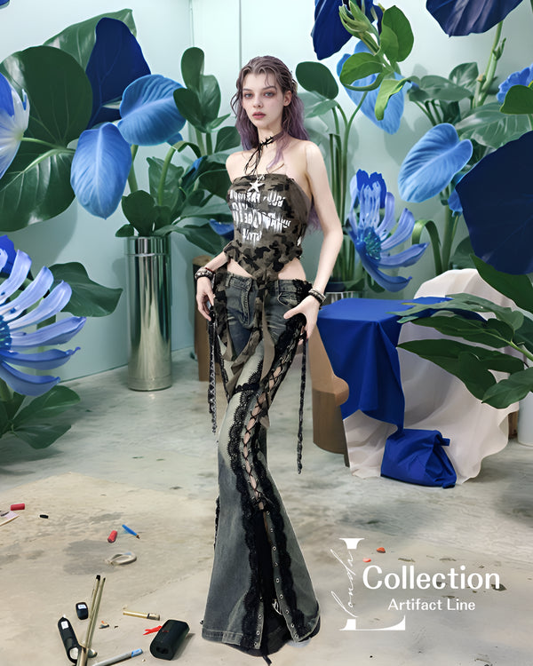 Crinkle Cami & Wide Pants Set