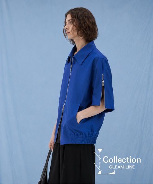 Double Zip Short Sleeve Blouson