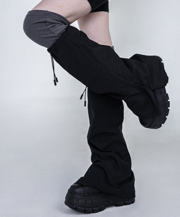 Drawcord Panel Leg Warmers