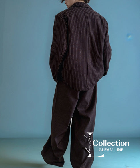 Shawl Collar Striped Jacket