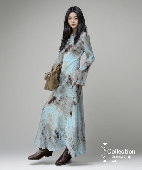 Open Back Pleat Dress